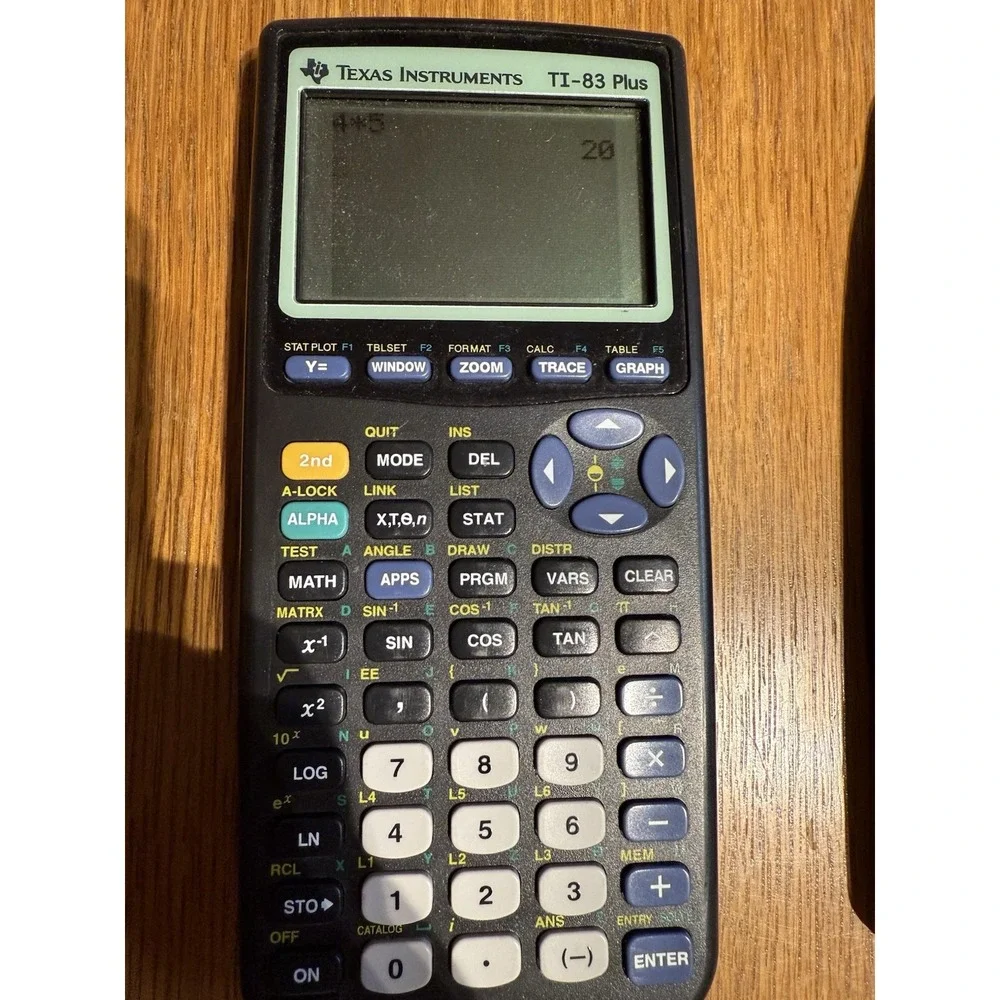 Texas‎ Instruments TI-83 Plus Graphing Calculator with Slip Cover - Black TESTED